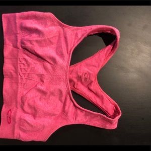 Hot pink sports bra